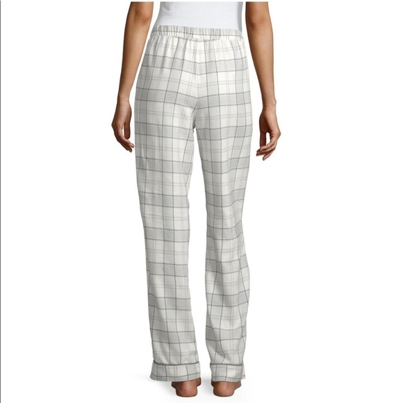 New Womens Plus Size Flannel PJ Pants Gray Plaid - Picture 2 of 13